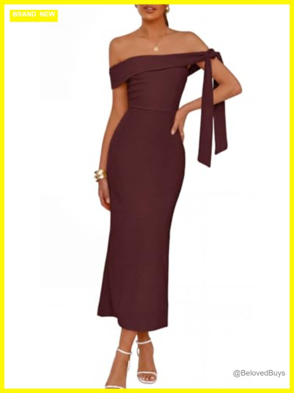 Off Shoulder Bodycon Maxi Dress Wedding Guest Cocktail Party